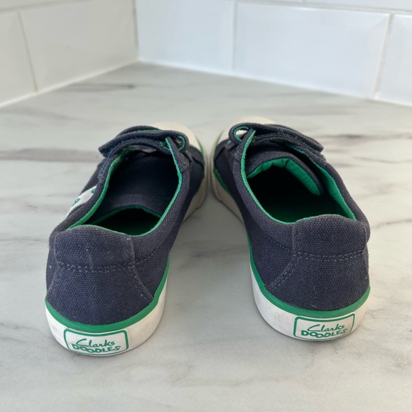 Clarks Doodles Shoes Size 13G pumps summer shoes Sneakers hook loop blue - Picture 4 of 6